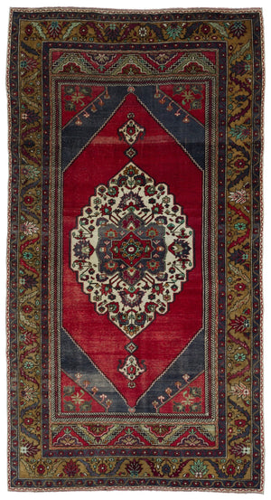 Natural Anatolium Turkish Vintage Rug 5'1'' x 9'8'' ft 155 x 295 cm