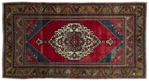 Natural Anatolium Turkish Vintage Rug 5'1'' x 9'8'' ft 155 x 295 cm