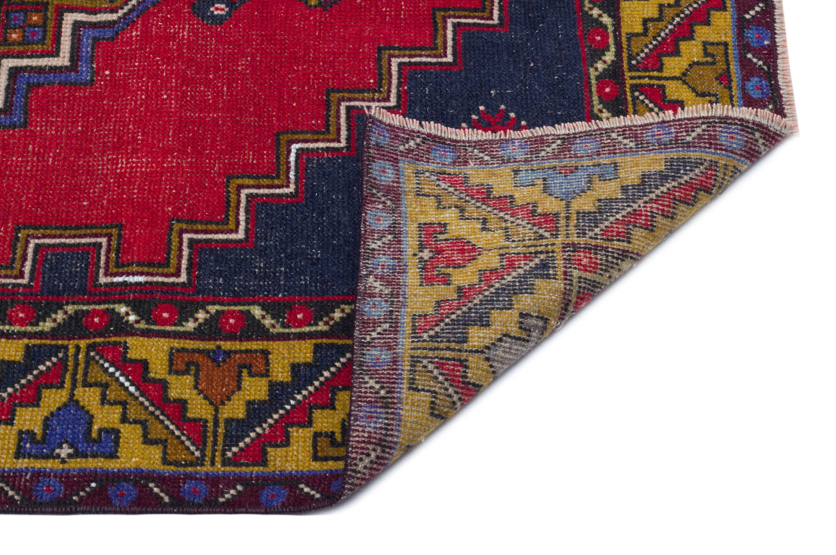 Natural Anatolium Turkish Vintage Rug 3&#39;8&#39;&#39; x 7&#39;3&#39;&#39; ft 113 x 222 cm