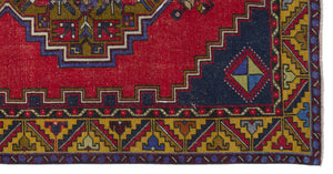 Natural Anatolium Turkish Vintage Rug 3'8'' x 7'3'' ft 113 x 222 cm