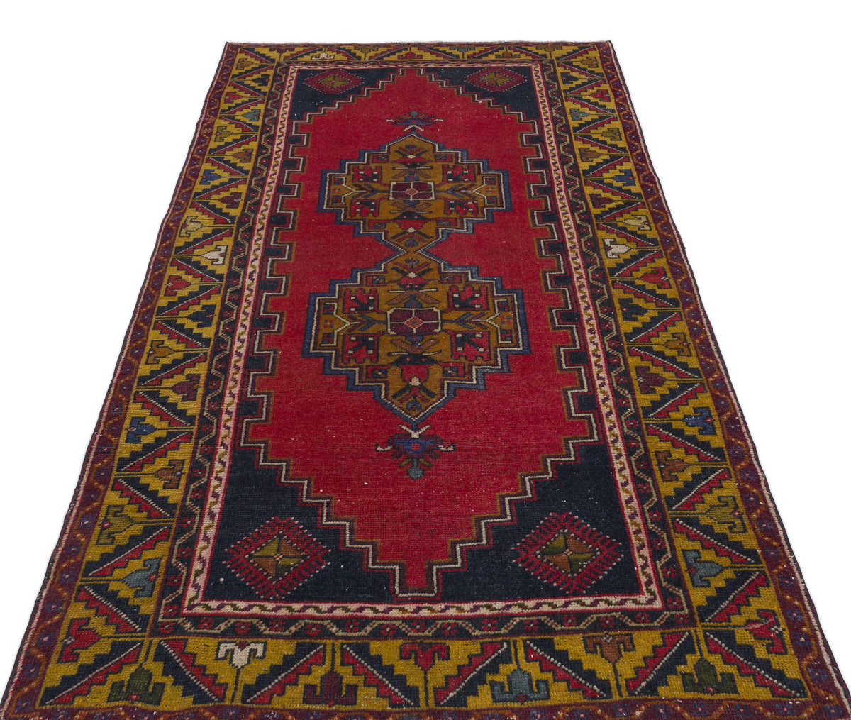 Natural Anatolium Turkish Vintage Rug 3&#39;10&#39;&#39; x 7&#39;9&#39;&#39; ft 117 x 236 cm