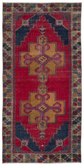 Natural Anatolium Turkish Vintage Rug 4'1'' x 8'2'' ft 125 x 250 cm