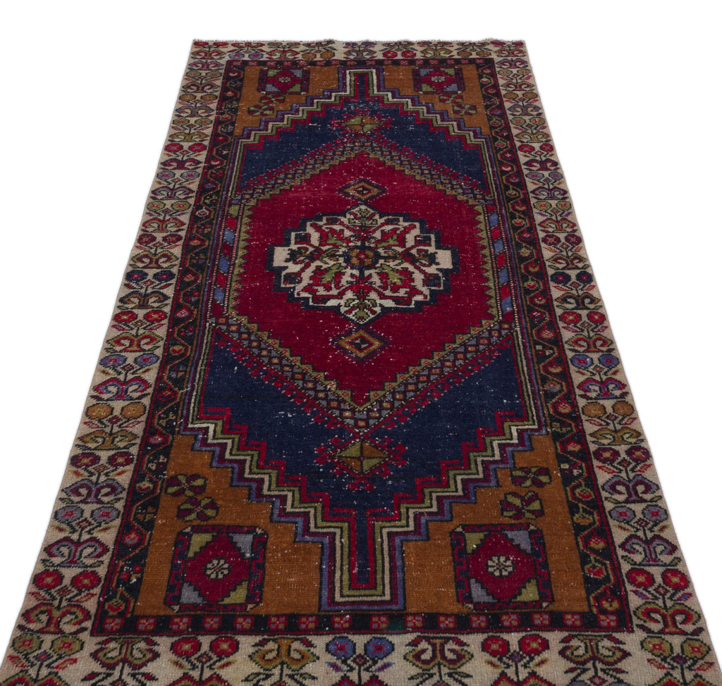 Natural Anatolium Turkish Vintage Runner 3'3'' x 6'8'' ft 100 x 202 cm