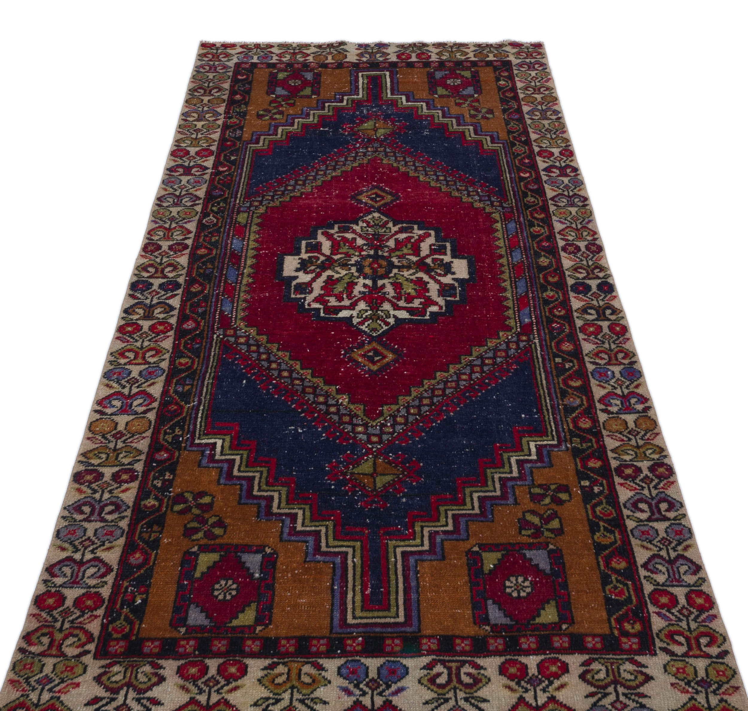 Natural Anatolium Turkish Vintage Runner 3'3'' x 6'8'' ft 100 x 202 cm