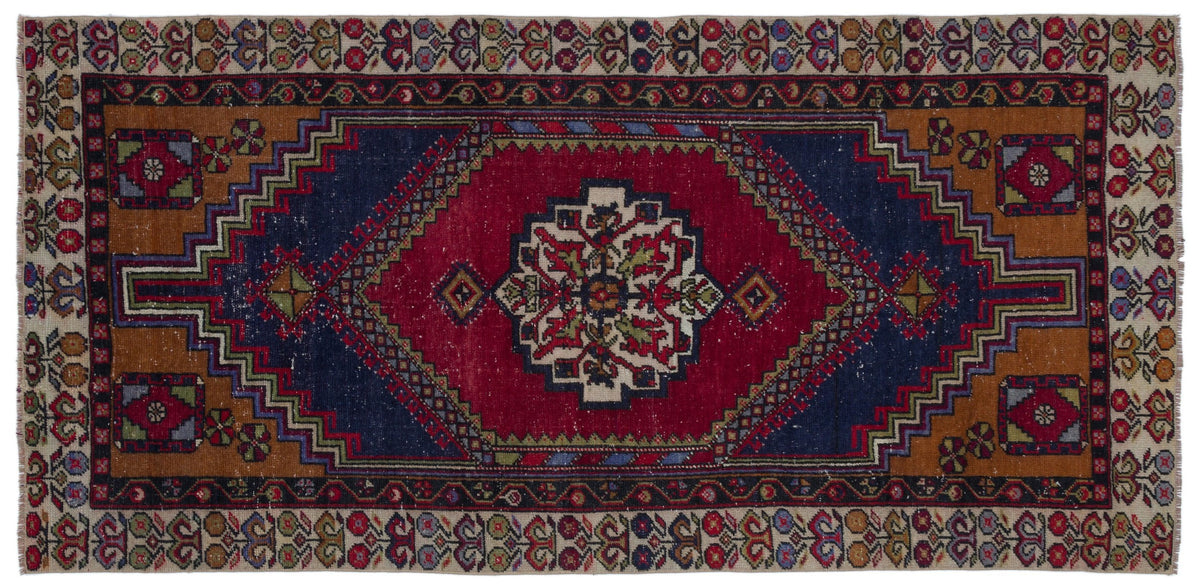Natural Anatolium Turkish Vintage Runner 3&#39;3&#39;&#39; x 6&#39;8&#39;&#39; ft 100 x 202 cm