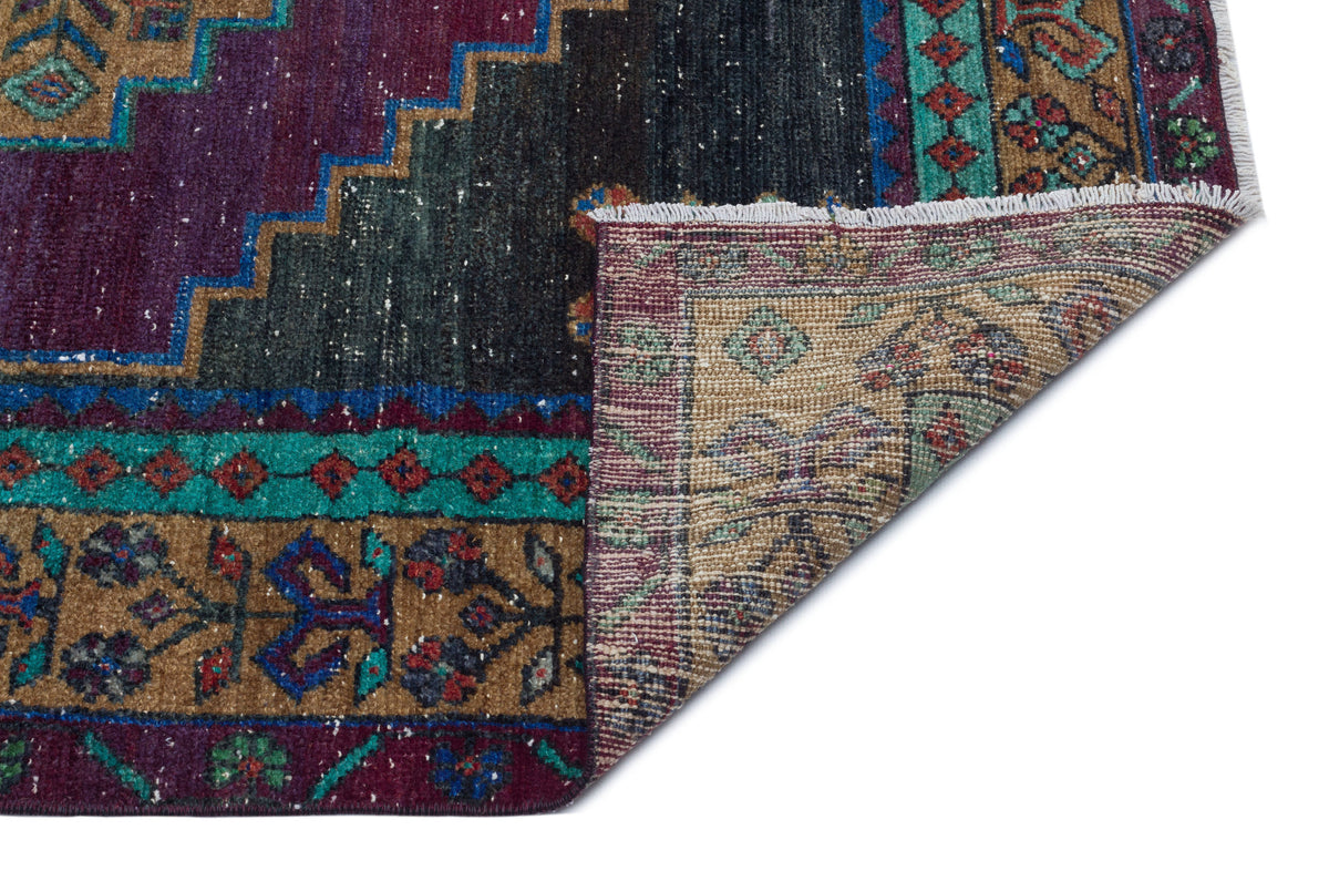 Natural Anatolium Turkish Vintage Rug 4&#39;4&#39;&#39; x 8&#39;2&#39;&#39; ft 133 x 248 cm