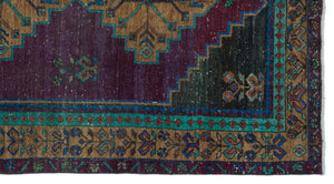 Natural Anatolium Turkish Vintage Rug 4'4'' x 8'2'' ft 133 x 248 cm