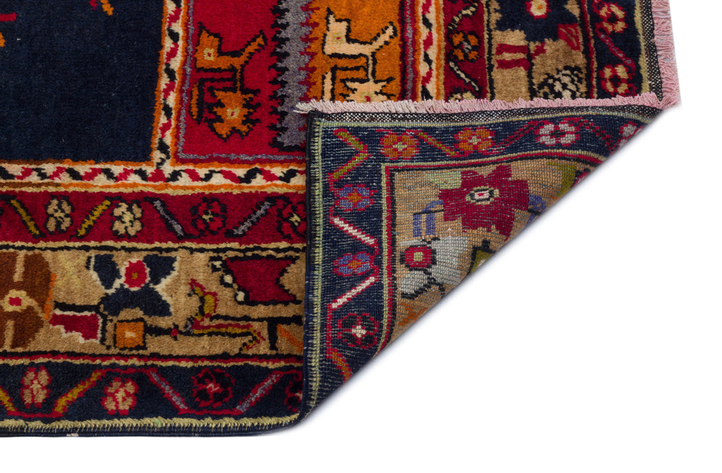 Natural Anatolium Turkish Vintage Rug 3'11'' x 7'8'' ft 120 x 234 cm