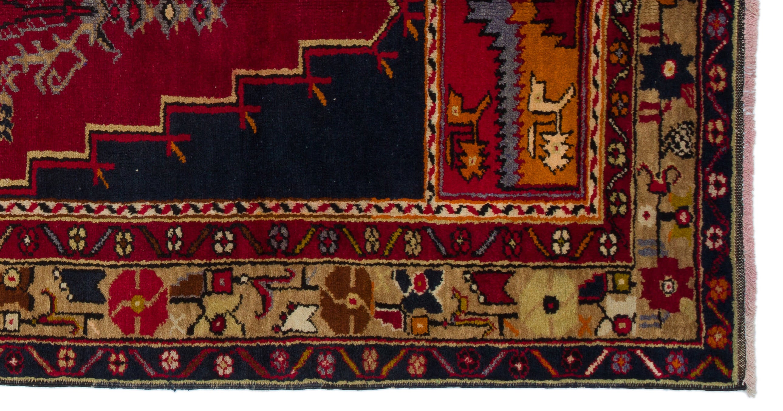 Natural Anatolium Turkish Vintage Rug 3'11'' x 7'8'' ft 120 x 234 cm