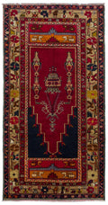 Natural Anatolium Turkish Vintage Rug 3'11'' x 7'8'' ft 120 x 234 cm