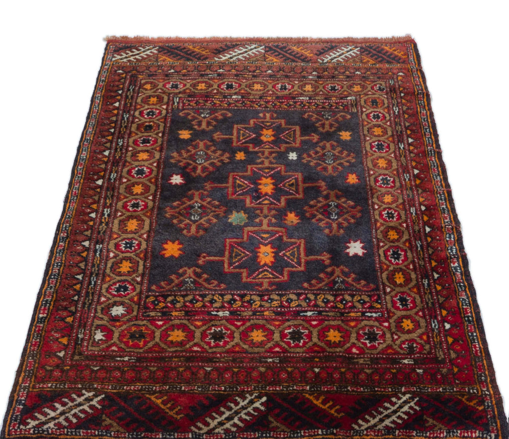 Natural Anatolium Turkish Vintage Rug 2'9'' x 4'2'' ft 83 x 126 cm