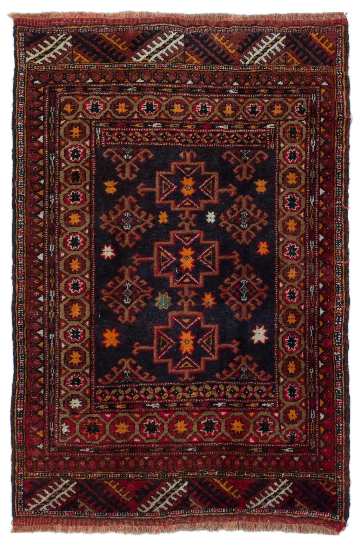 Natural Anatolium Turkish Vintage Rug 2&#39;9&#39;&#39; x 4&#39;2&#39;&#39; ft 83 x 126 cm