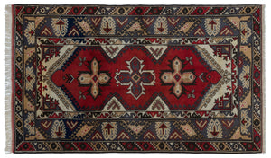 Natural Anatolium Turkish Vintage Rug 3'11'' x 6'7'' ft 120 x 200 cm
