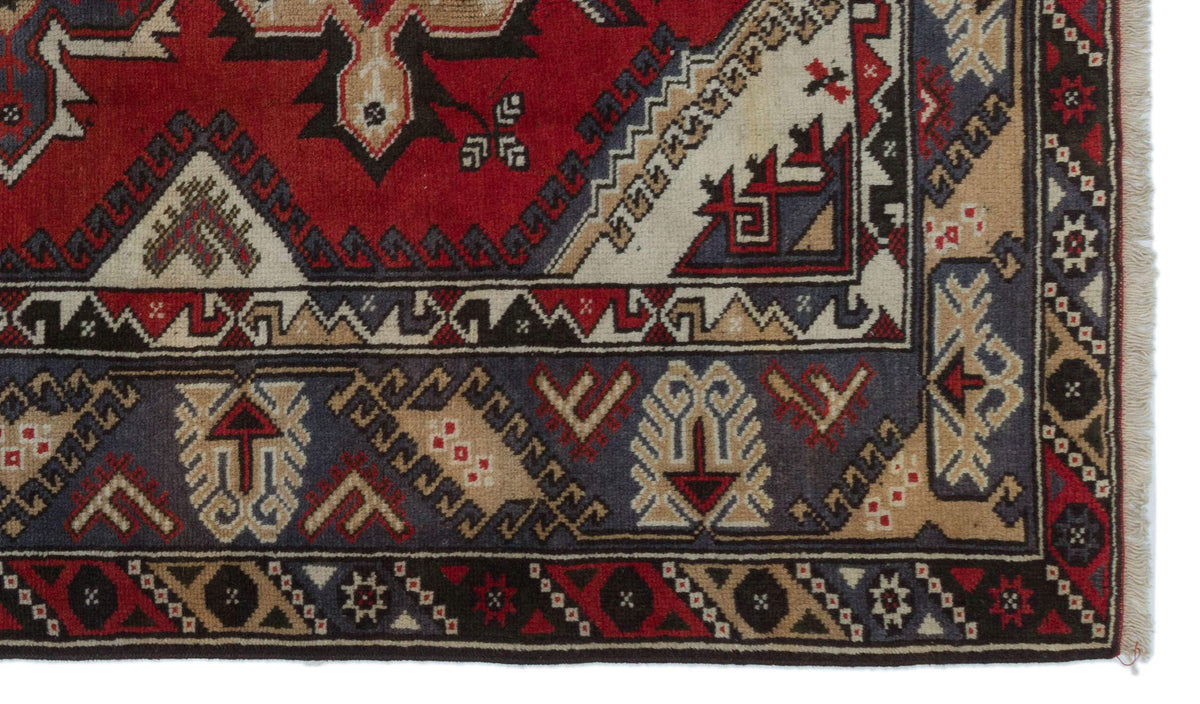 Natural Anatolium Turkish Vintage Rug 3&#39;11&#39;&#39; x 6&#39;7&#39;&#39; ft 120 x 200 cm