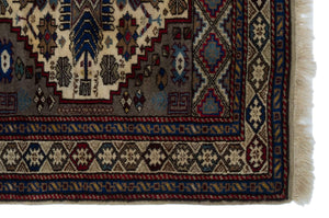 Natural Anatolium Turkish Vintage Rug 3'4'' x 4'9'' ft 102 x 145 cm