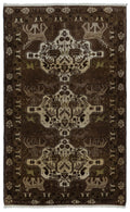 Natural Anatolium Turkish Vintage Rug 3'11'' x 6'5'' ft 119 x 195 cm