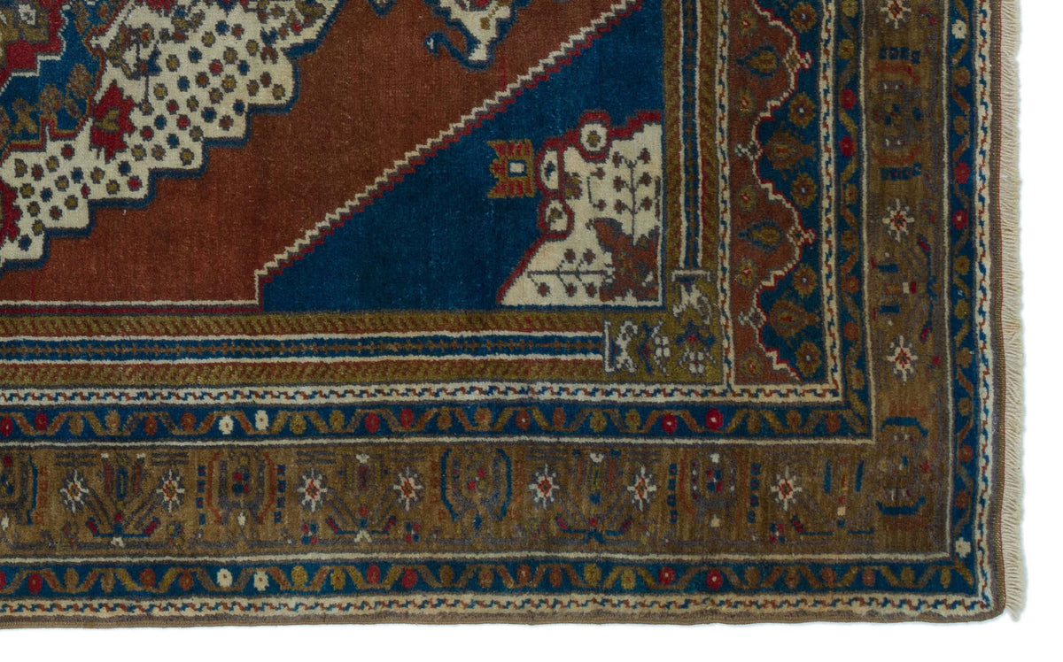 Natural Anatolium Turkish Vintage Rug 4&#39;3&#39;&#39; x 6&#39;11&#39;&#39; ft 130 x 212 cm