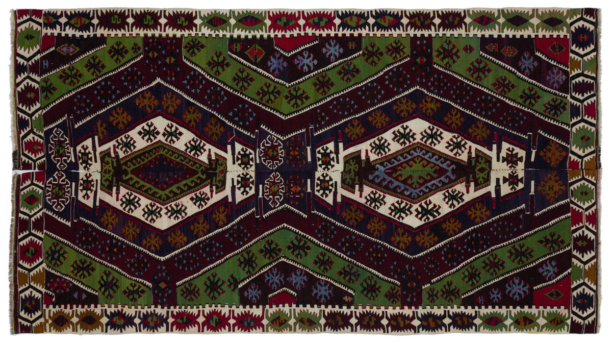 Natural Anatolium Turkish Vintage Rug 6&#39;0&#39;&#39; x 10&#39;6&#39;&#39; ft 183 x 320 cm