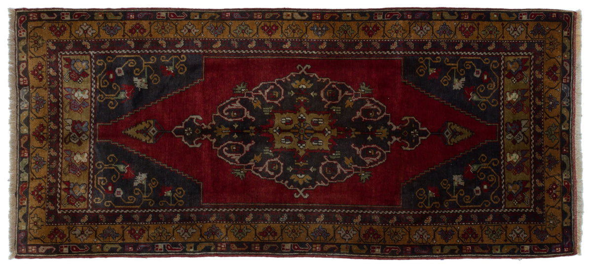 Natural Anatolium Turkish Vintage Runner 3&#39;5&#39;&#39; x 7&#39;9&#39;&#39; ft 104 x 236 cm
