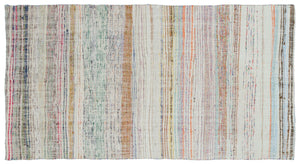 Natural Chaput Kilim Rug 3'12'' x 7'8'' ft 121 x 233 cm