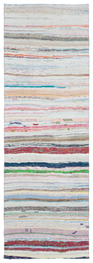 Chaput Over Dyed Kilim Rug 3'4'' x 9'9'' ft 102 x 296 cm