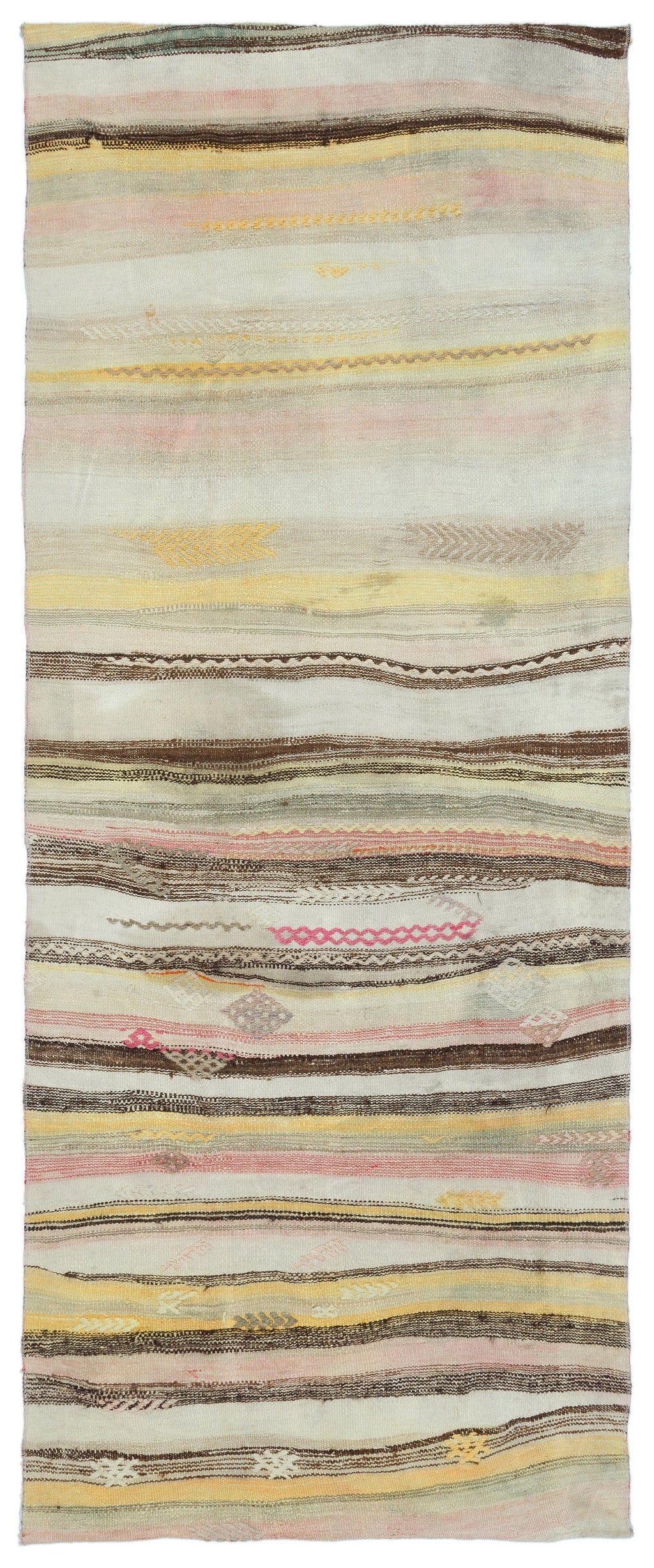 Chaput Over Dyed Kilim Rug 3'6'' x 8'8'' ft 107 x 265 cm