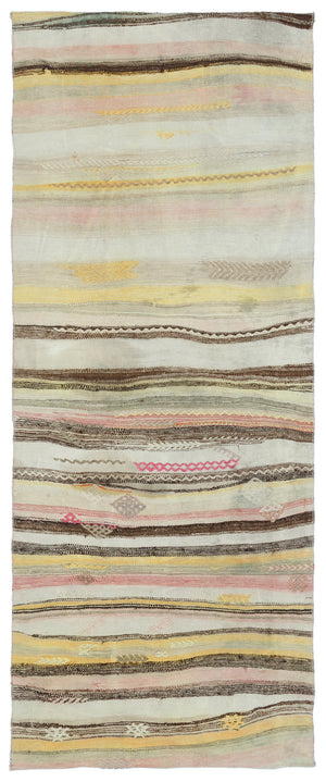 Chaput Over Dyed Kilim Rug 3'6'' x 8'8'' ft 107 x 265 cm