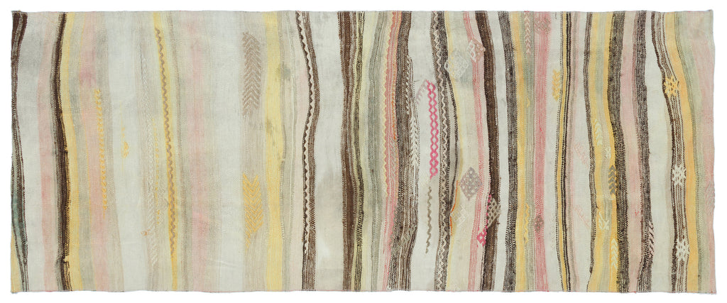 Chaput Over Dyed Kilim Rug 3'6'' x 8'8'' ft 107 x 265 cm