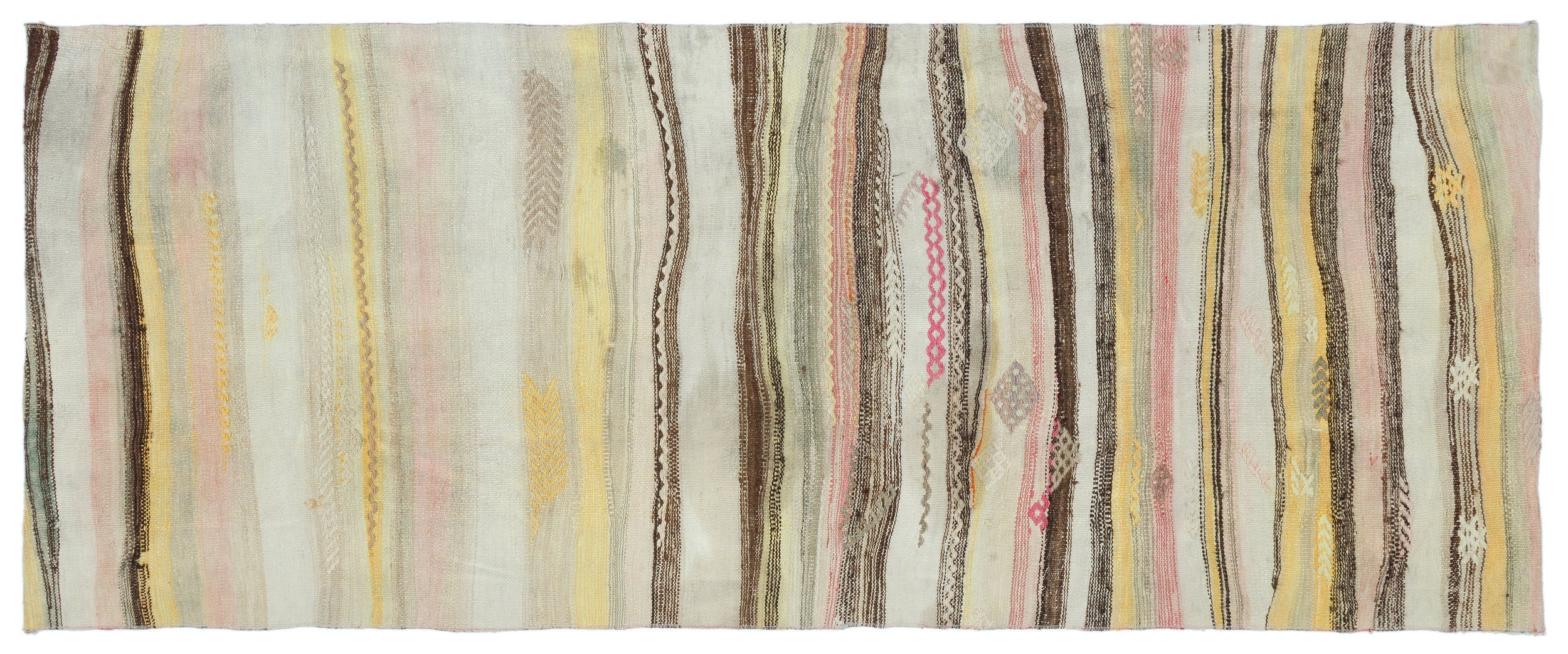 Chaput Over Dyed Kilim Rug 3'6'' x 8'8'' ft 107 x 265 cm