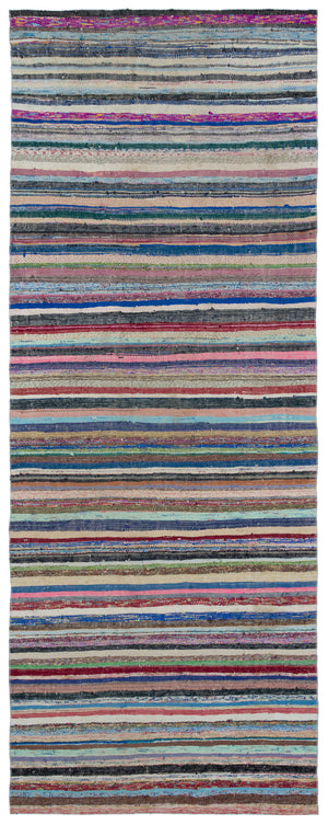Chaput Over Dyed Kilim Rug 4'11'' x 12'7'' ft 150 x 383 cm