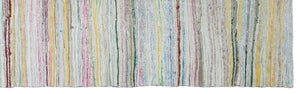 Chaput Over Dyed Kilim Rug 3'7'' x 12'4'' ft 109 x 376 cm