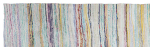Chaput Over Dyed Kilim Rug 3'7'' x 12'4'' ft 109 x 376 cm