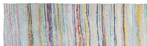 Chaput Over Dyed Kilim Rug 3'7'' x 12'4'' ft 109 x 376 cm
