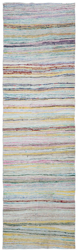 Chaput Over Dyed Kilim Rug 3'7'' x 12'4'' ft 109 x 376 cm