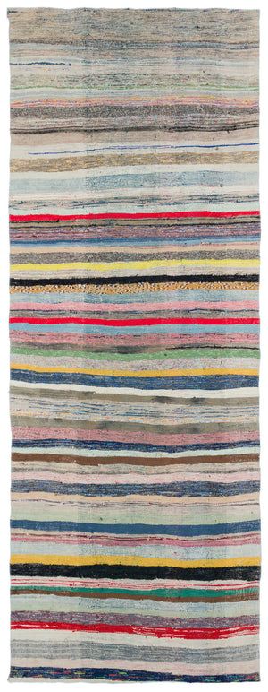 Chaput Over Dyed Kilim Rug 4'6'' x 11'8'' ft 137 x 356 cm