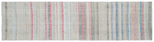 Chaput Over Dyed Kilim Rug 3'4'' x 12'8'' ft 102 x 385 cm