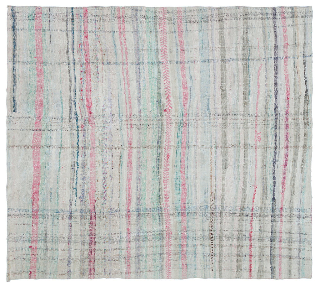 Chaput Over Dyed Kilim Rug 6'6'' x 6'11'' ft 198 x 210 cm