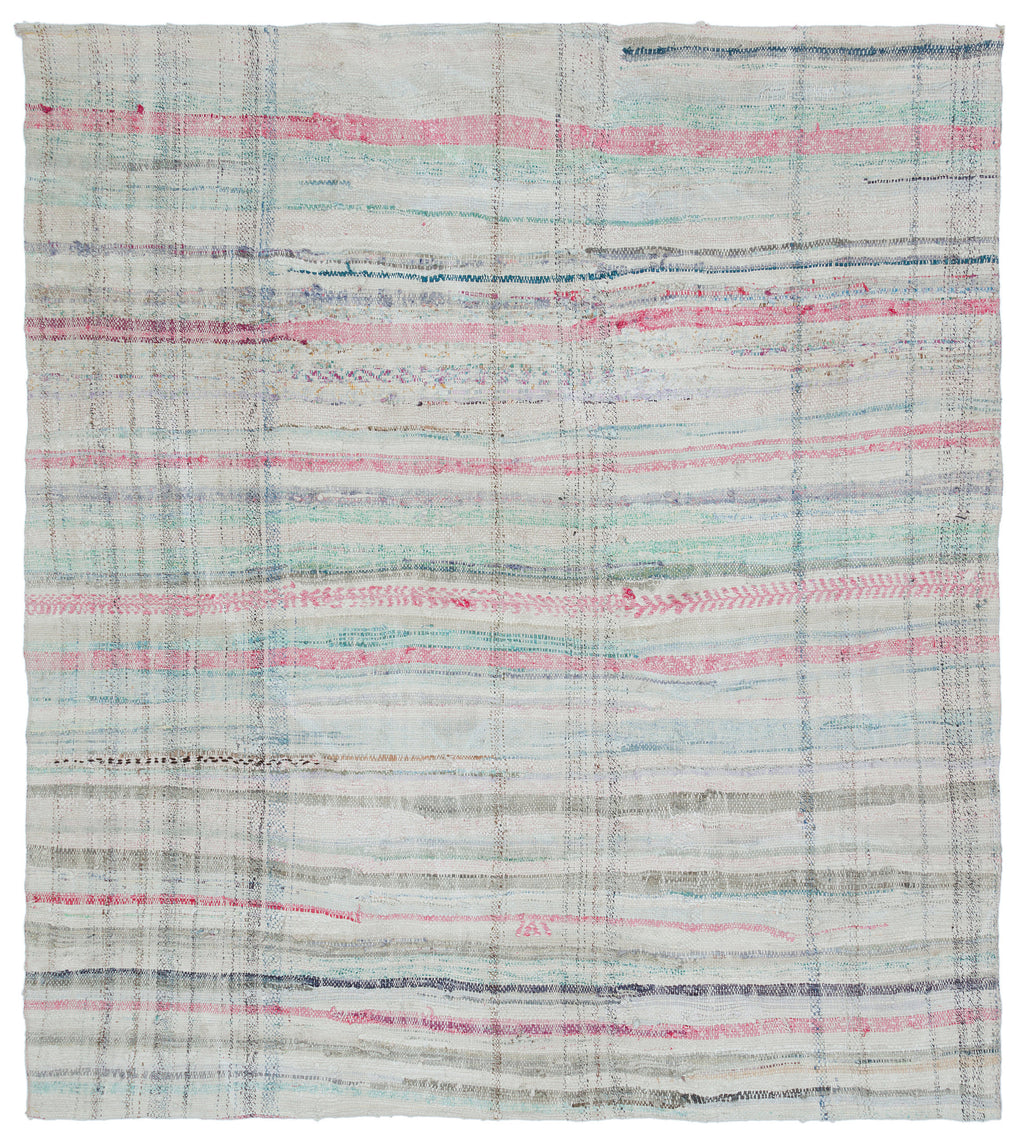 Chaput Over Dyed Kilim Rug 6'6'' x 6'11'' ft 198 x 210 cm