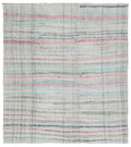 Chaput Over Dyed Kilim Rug 6'6'' x 6'11'' ft 198 x 210 cm