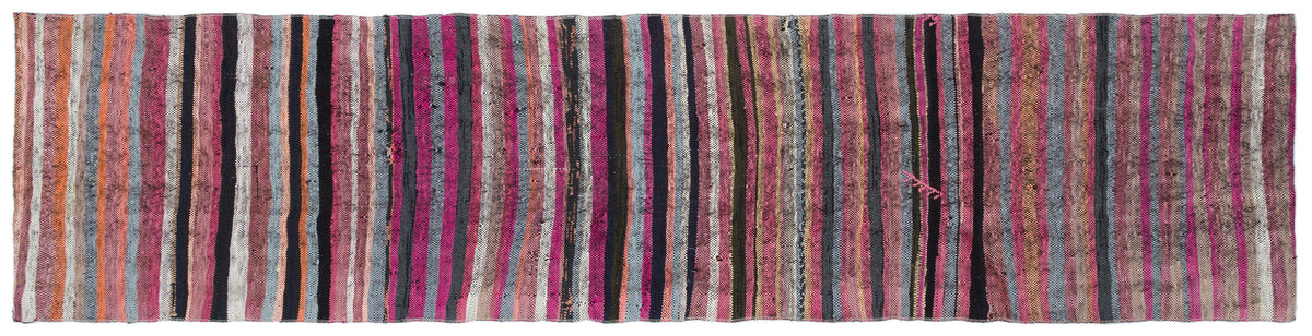 Chaput Over Dyed Kilim Rug 2&#39;5&#39;&#39; x 10&#39;1&#39;&#39; ft 74 x 307 cm