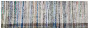 Chaput Over Dyed Kilim Rug 3'7'' x 11'5'' ft 110 x 347 cm