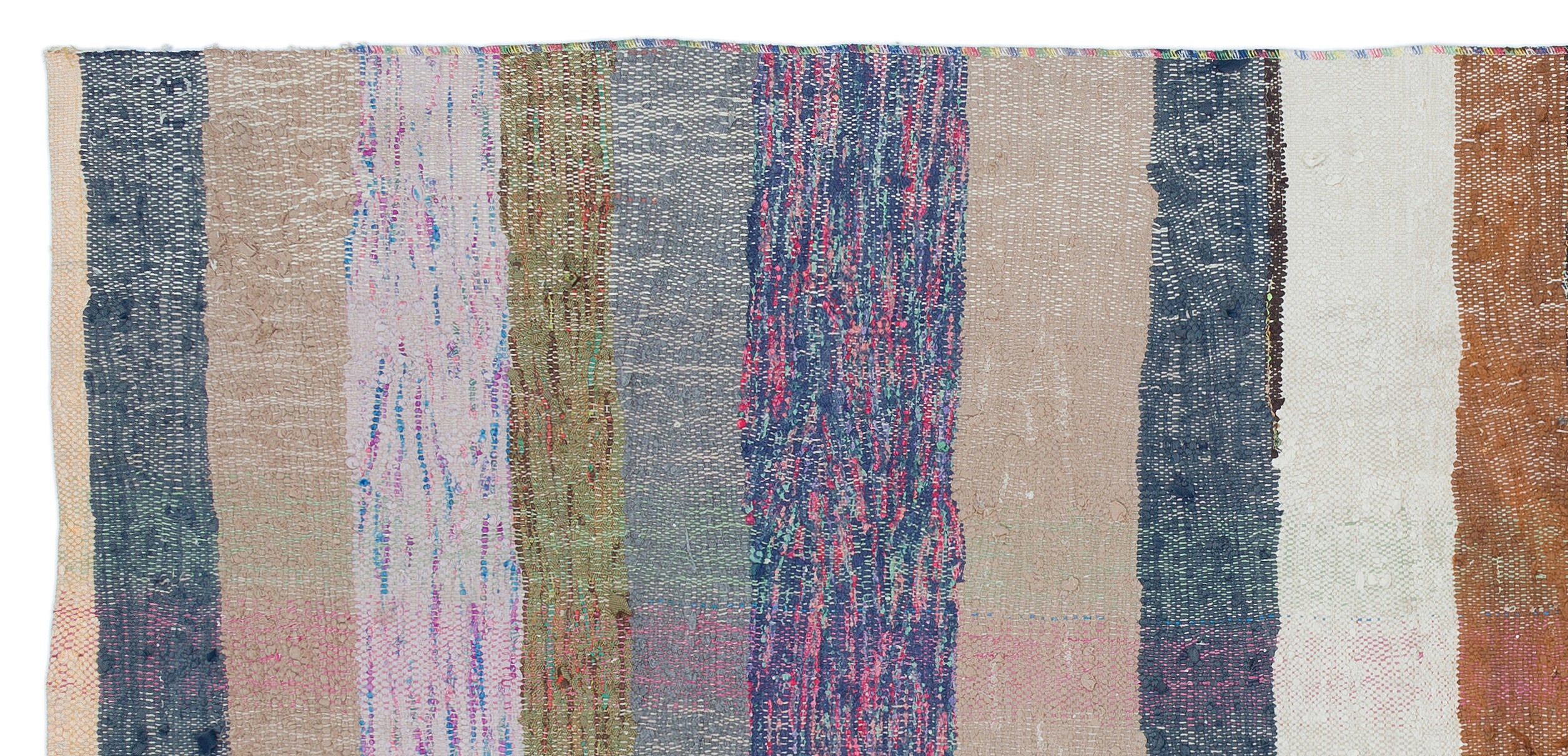 Chaput Over Dyed Kilim Rug 3'5'' x 7'3'' ft 104 x 222 cm
