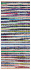 Chaput Over Dyed Kilim Rug 4'6'' x 10'4'' ft 137 x 315 cm