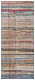 Chaput Over Dyed Kilim Rug 3'5'' x 7'10'' ft 103 x 240 cm