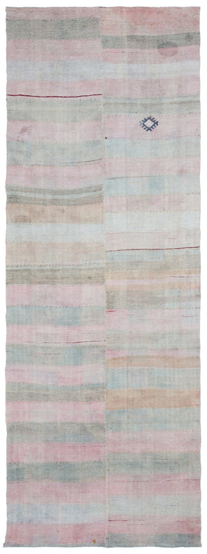 Chaput Over Dyed Kilim Rug 4'4'' x 12'2'' ft 133 x 370 cm