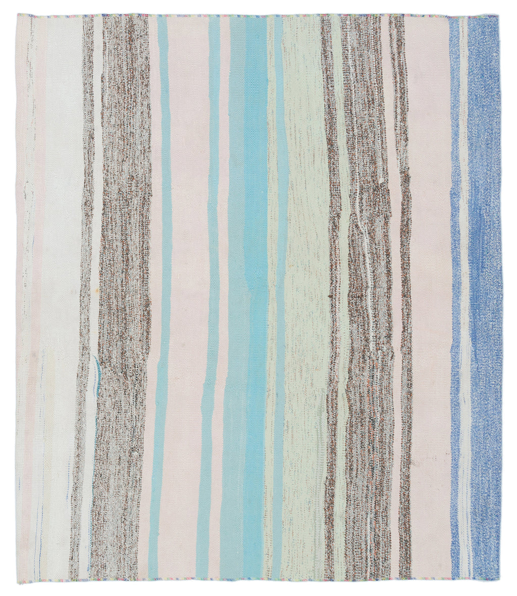 Chaput Over Dyed Kilim Rug 4'9'' x 4'2'' ft 144 x 128 cm