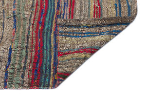 Chaput Over Dyed Kilim Rug 4'8'' x 11'2'' ft 143 x 340 cm