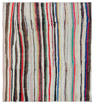Chaput Over Dyed Kilim Rug 4'9'' x 4'1'' ft 146 x 125 cm