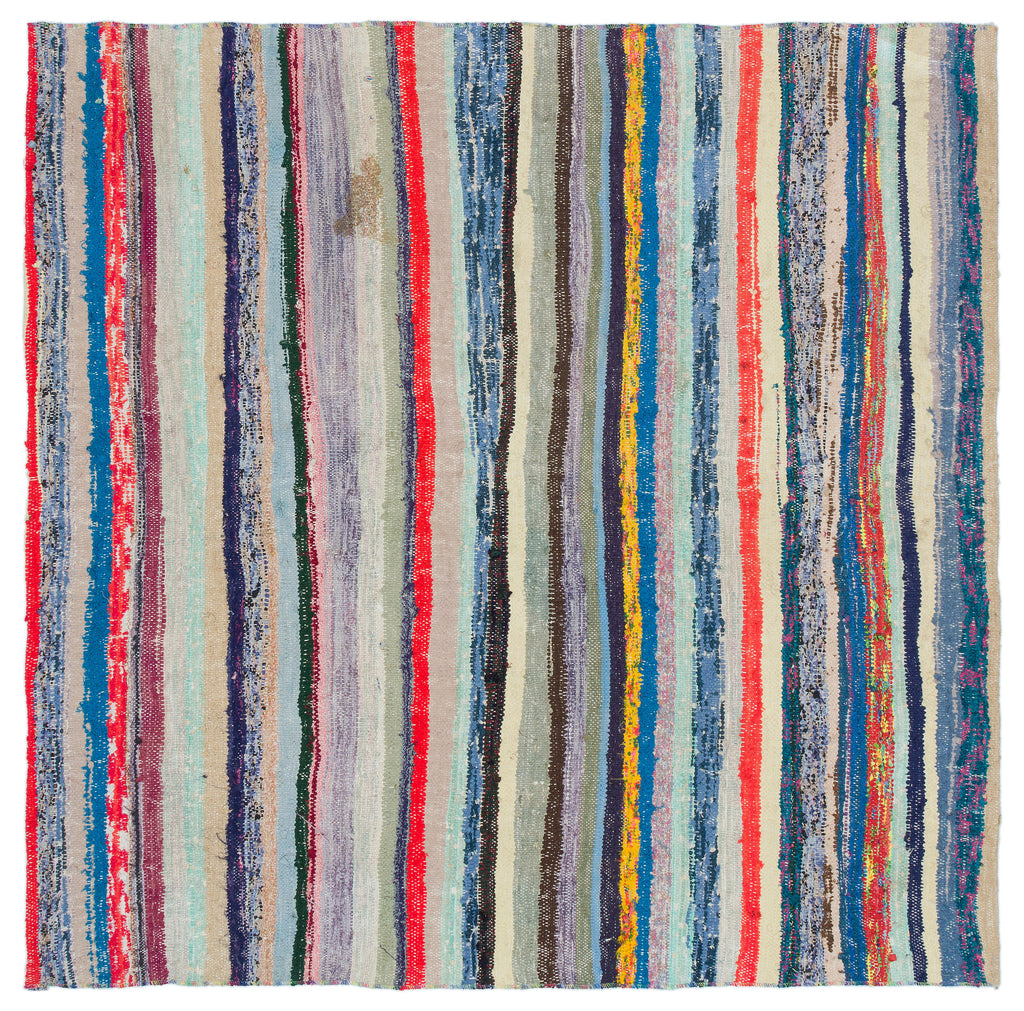 Chaput Over Dyed Kilim Rug 4'8'' x 4'11'' ft 142 x 150 cm