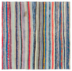 Chaput Over Dyed Kilim Rug 4'8'' x 4'11'' ft 142 x 150 cm
